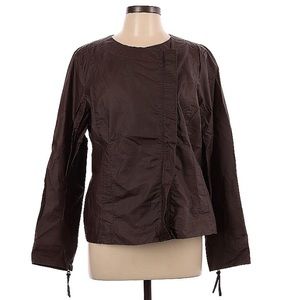 Eileen Fisher -Mocha - Relaxed Moto-style jacket